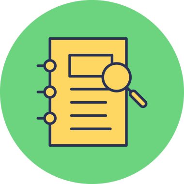 Not defteri web simgesi, vektör çizim