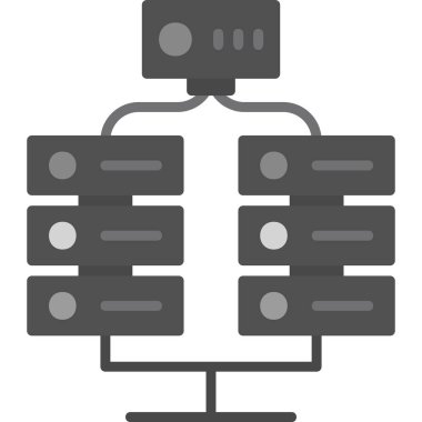 Sunucu. Web simgesi basit illüstrasyon