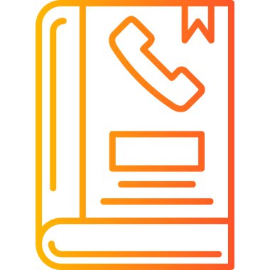 Telefon rehberi simgesi, modern tasarım illüstrasyonu