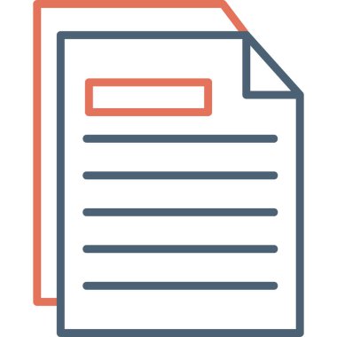 Belge simgesinin vektör illüstrasyonu