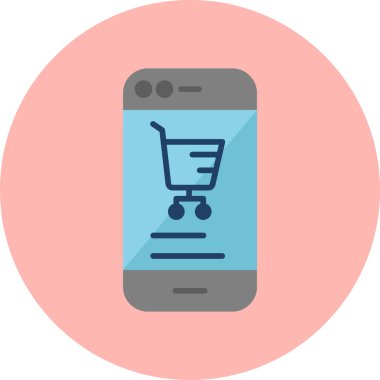 Online Phone Marketing web icon, vector illustration