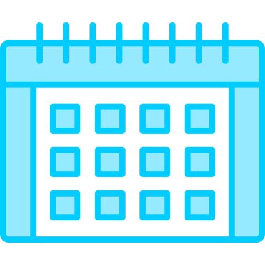 Takvim simgesi, vektör illüstrasyonu basit tasarım