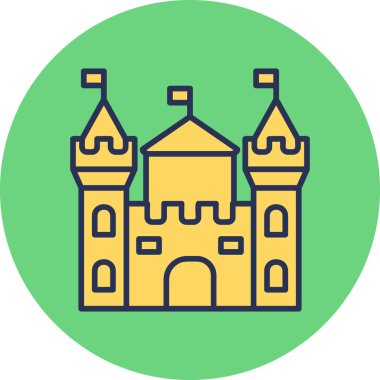 kale ikonu vektör illüstrasyonu