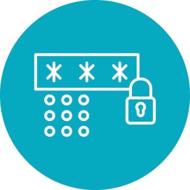 Parola web simgesi, vektör çizim