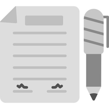 Contract icon, vector illustration simple design