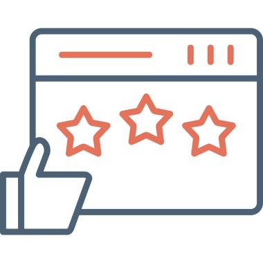 Modern simge, vektör illüstrasyonunu gözden geçir