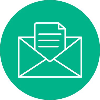 Mektup. Web simgesi basit illüstrasyon