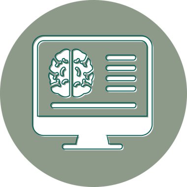 Brain Test Report icon modern vector illustration