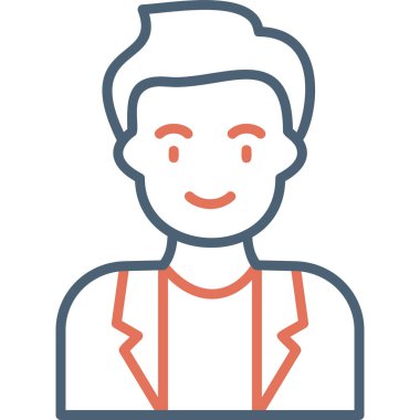 Adamım. Web simgesi basit illüstrasyon