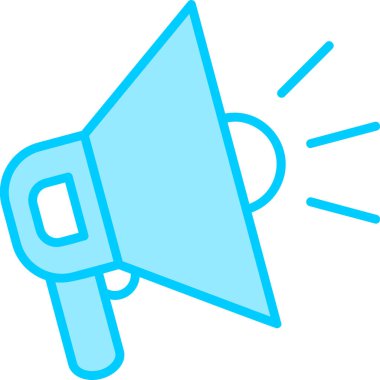 Megafon ikonu vektör illüstrasyonu