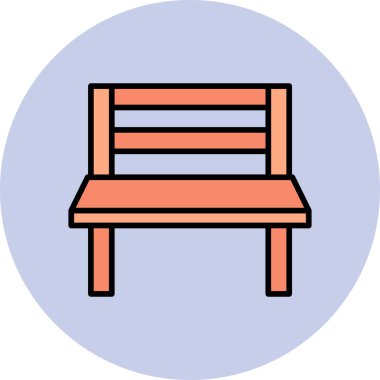 Yedek kulübesi Web simgesi basit illüstrasyon