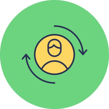 vector illustration of Returning Visitor icon