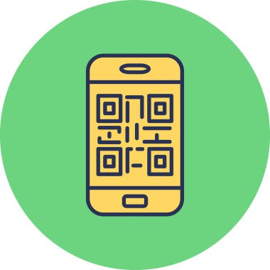 Barkod Web simgesi basit illüstrasyon