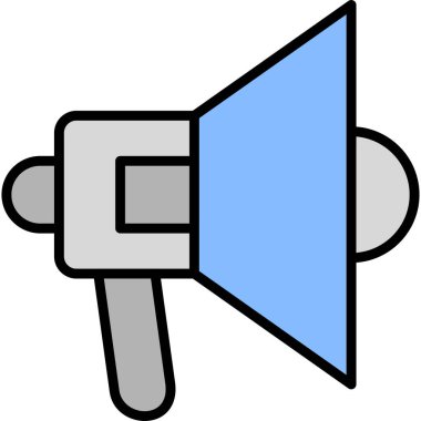 Megafon ikonu vektör illüstrasyonu