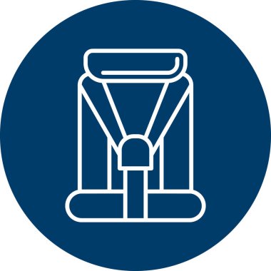 Bebek oto koltuğu modern simgesi, vektör illüstrasyonu