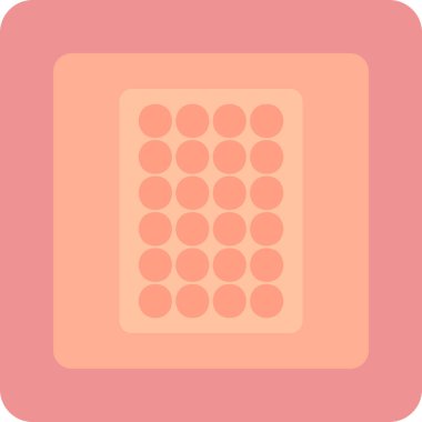 Nikotin Yaması web simgesi basit illüstrasyon