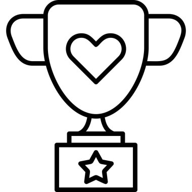 Kupa. Web simgesi basit illüstrasyon