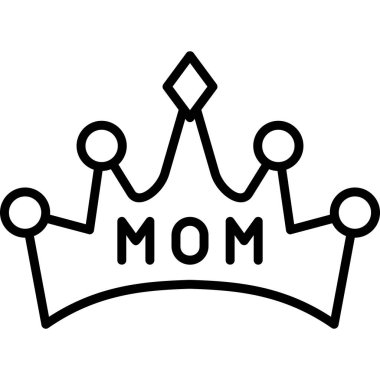 Taç simgesi, vektör illüstrasyonu