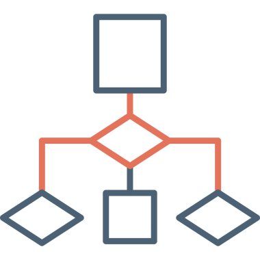 Akış çizelgesi simgesi, modern tasarım illüstrasyonu 