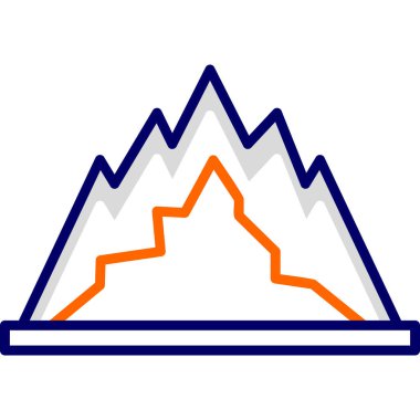 Dağ. Web simgesi basit illüstrasyon