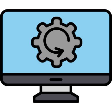 Ayarlar. Web simgesi basit illüstrasyon