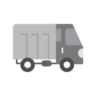 delivery truck icon vector. thin line sign