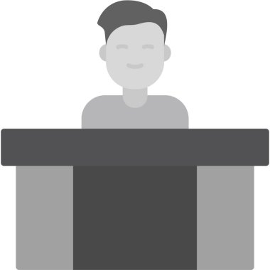 Adamım. Web simgesi basit illüstrasyon