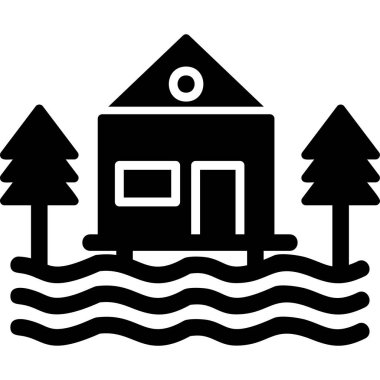 Ev. Web simgesi basit illüstrasyon 