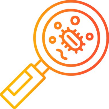 Bakteri simgesi, vektör illüstrasyonu basit tasarım