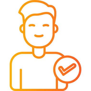 Kiralık adam, web simgesi basit illüstrasyon