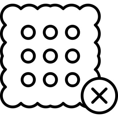 Sweets yok modern simge, vektör illüstrasyonu