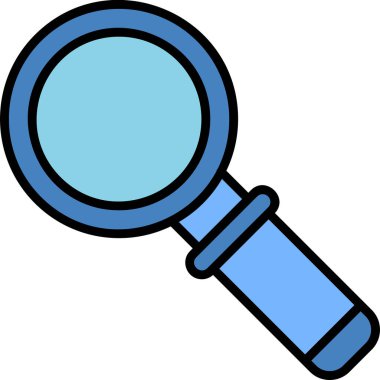 Büyüteç. Web simgesi basit illüstrasyon