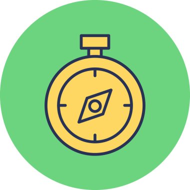 Pusula. Web simgesi basit tasarım