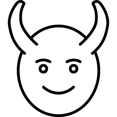 Şeytan ifade simgesi, vektör çizim