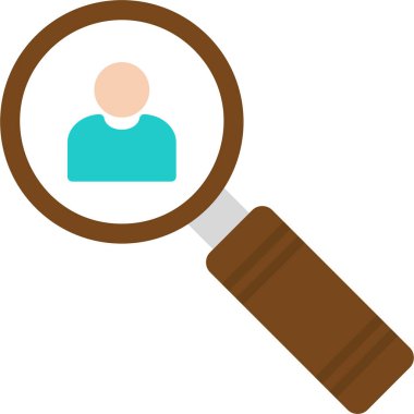 Düz simge, vektör illüstrasyonunu ara