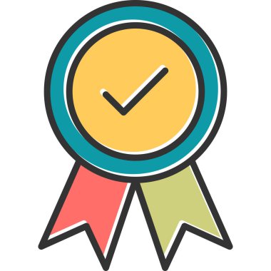 Madalya. Web simgesi basit illüstrasyon