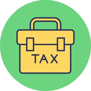 Vergi Portföyü ikon vektör illüstrasyonu