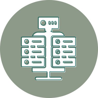 Sunucu. Web simgesi basit illüstrasyon