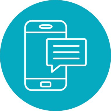 Cep telefonu simgesi, vektör illüstrasyonu