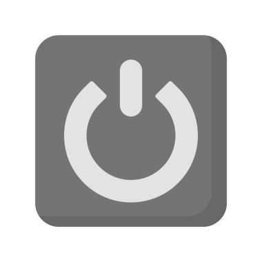 Güç Düğmesi simgesi, vektör illüstrasyonu