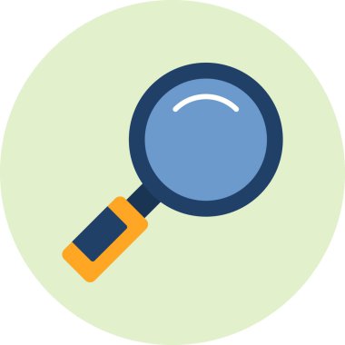 Büyütme cam ağ ikonu vektör illüstrasyonu