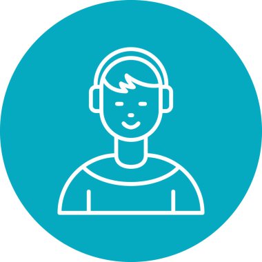 Man web simgesi basit illüstrasyon 