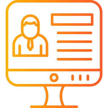 kullanıcı. Web simgesi basit illüstrasyon