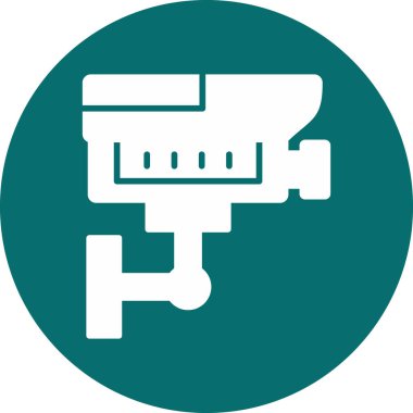 CCTV kamera simgesi, vektör illüstrasyonu basit tasarım