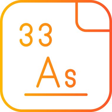 Arsenik, kimyasal element, web basit illüstrasyon