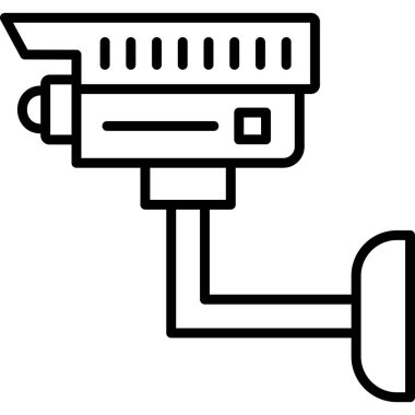 CCTV kamera simgesi, vektör illüstrasyonu basit tasarım