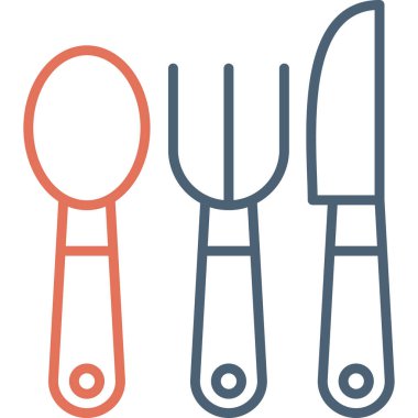 Mutfak gereçleri, çatal bıçak ağı simgeleri