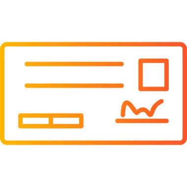 Çek web simgesi vektör illüstrasyonu