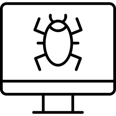 Computer Virus icon modern vector illustration