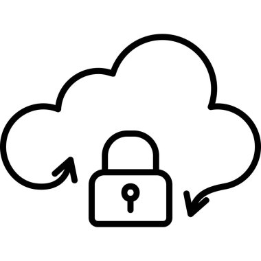 vector cloud technology icon illustration